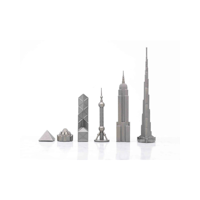 Skyline Chess Stainless Steel World Icons Edition