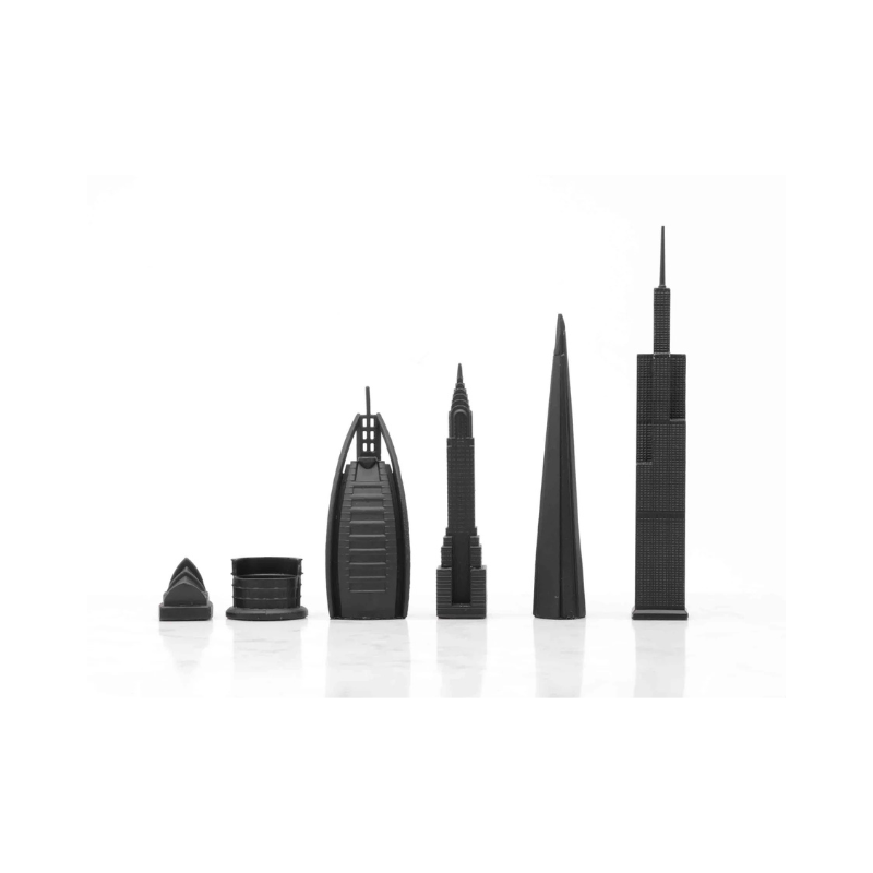 Skyline Chess Stainless Steel World Icons Edition