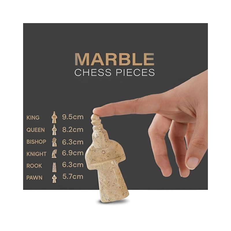 Sterling Chess Black & Coral Marble Chess Set