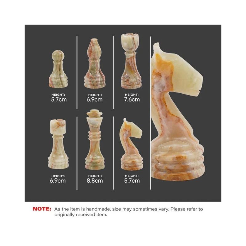 Sterling Chess Black & Green Marble Chess Pieces