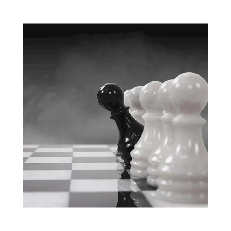 Sterling Chess White & Black Marble Chess Set