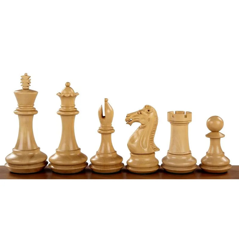 Sunrise Chamfered Base Ebony 10cm Wood Chess Pieces