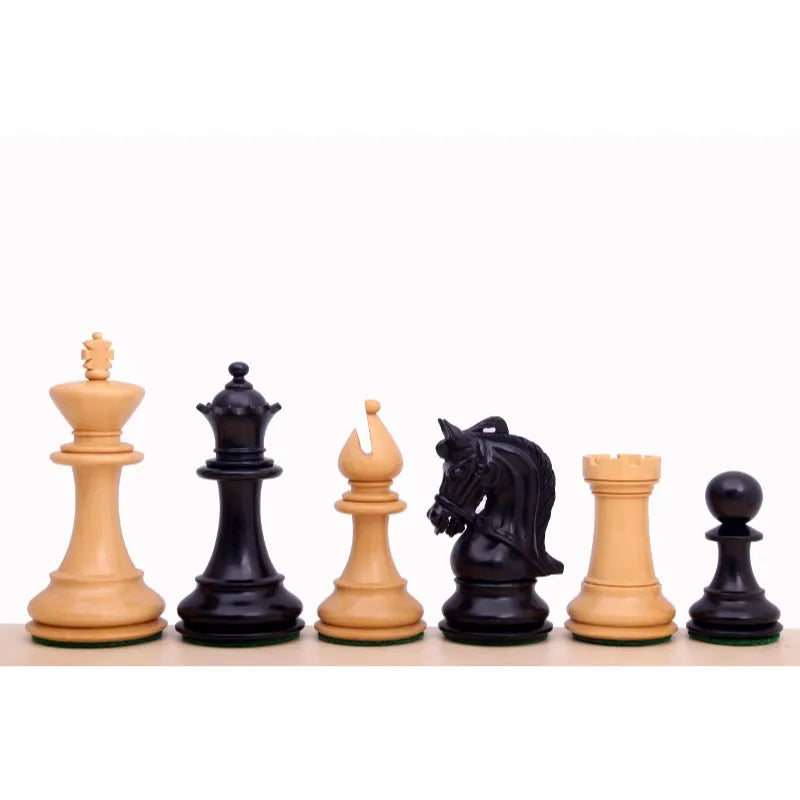 Sunrise Corinthian Ebonised 9cm Wood Chess Pieces