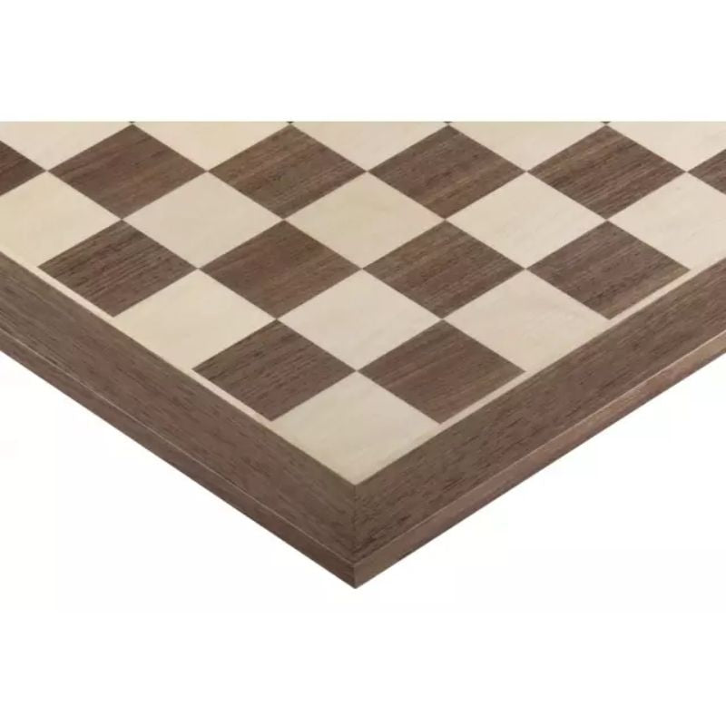 Walnut 48cm Staunton Chess Set With German Ebonised Chess Pieces