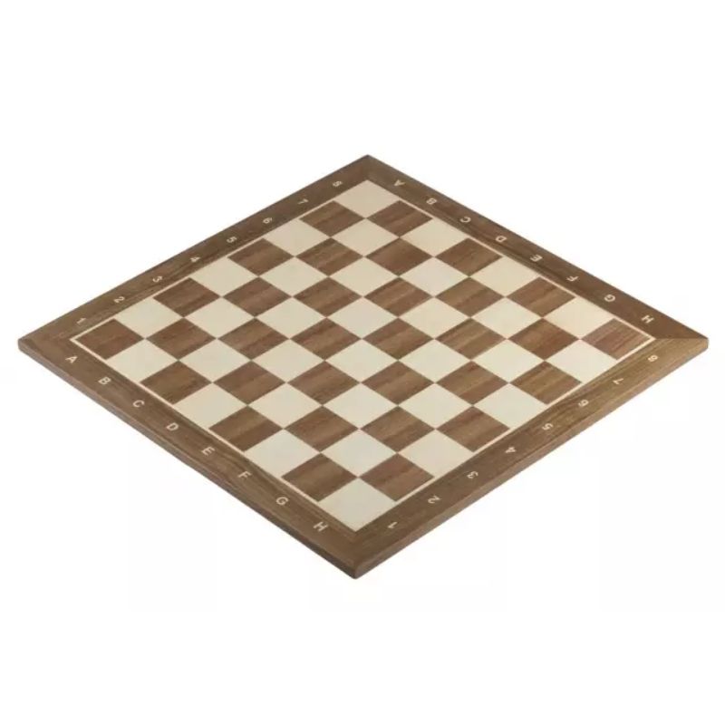 Walnut 54cm Notation Chess Set With German Acacia Chess Pieces