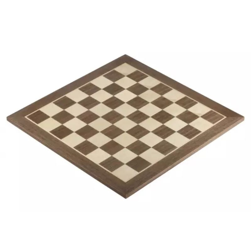 Walnut 54cm Staunton Chess Set With German Ebonised Chess Pieces
