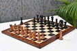 Knight carving detail on the American Adios chess pieces in ebony and distressed boxwood