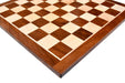Sheesham and maple compact chess board, close detail of the grain
