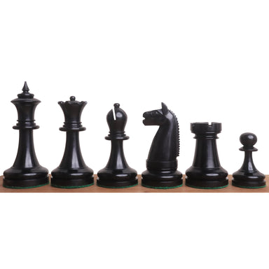 Ebony and boxwood chessmen from the American Chess Company reproduction