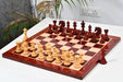Knight carving detail on the bud rosewood American Adios chess pieces