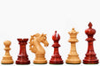 American Adios Luxury chess pieces in bud rosewood and boxwood, 111mm king