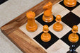 King side stamping detail on the 1860 Anderssen drop jaw Staunton chess pieces