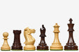 Sterling Chess Prestige Staunton Series chess pieces in anjan wood and natural boxwood, 100mm king