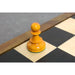 Antiqued boxwood Dubrovnik pawn in close up