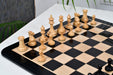 1865 Steinitz Staunton wooden chess pieces, 95mm king, Genuine ebony finish