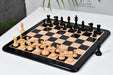 Knight carving detail on the 1865 Steinitz Staunton chess pieces in genuine ebony and boxwood