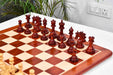 Arabian Knight Artisan Staunton wooden chess pieces, 107mm king, Bud rosewood finish