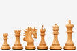 Bud rosewood chess pieces with a 107mm king and weighted felted bases