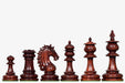 Artisan Knight Staunton chess pieces, bud rosewood and natural boxwood, hand carved in India