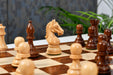 Derby Knight wooden chess pieces, 106mm king, Sheesham finish