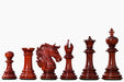 Crown Heritage Series Staunton chess pieces, bud rosewood and natural boxwood, hand carved in India
