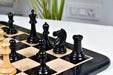 Knight carving detail on the 1915-25 Nimzovich Staunton chess pieces in ebony and natural boxwood