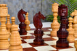34 bud rosewood and boxwood chess pieces including two extra queens