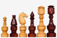 Northern Traditional carved bud rosewood and boxwood 130mm chess pieces