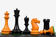 B and Co 1860s Antique chess set, genuine ebony and antiqued boxwood, hand carved in India, 58cm Ebony & Maple
