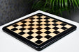 Ebony and maple chess board, 22mm edge view