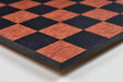 Matte borderless black anigre chess board, edge view