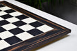 Black dyed poplar and white erable 60cm chess board at an angle