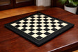 Black anigre and maple veneer chess board, 60cm with 60mm squares