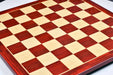 Rosewood grain MDF tournament chess board, green velvet underside