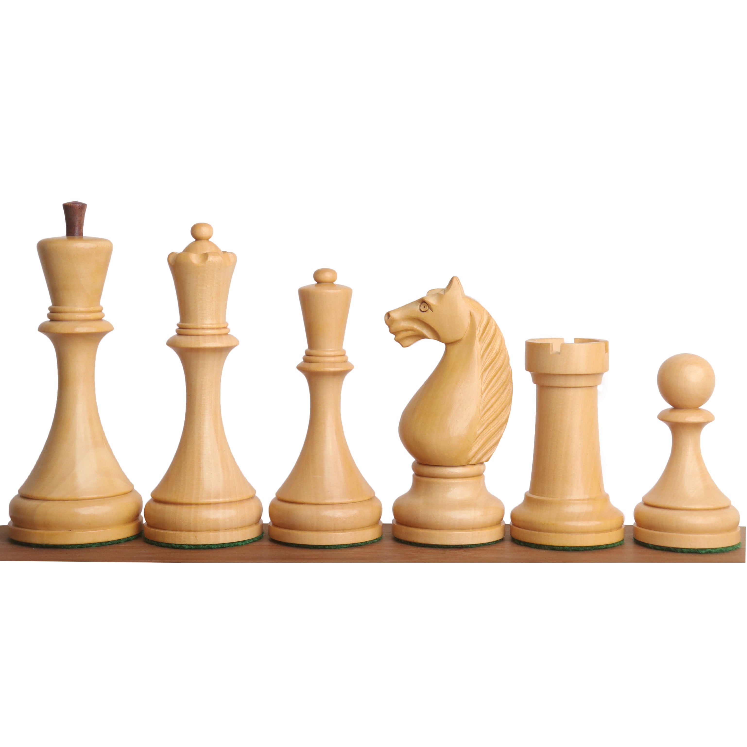 34 piece chessmen set in Golden Rosewood and Boxwood