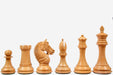 Bud Rosewood chess pieces with a 107mm king and weighted felted bases