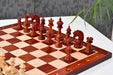 Ferocious Elite Series wooden chess pieces, 113mm king, Bud rosewood finish