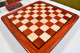 Bud rosewood and maple 45mm square chess board at an angle