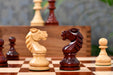 Full 34 piece 1950s Bohemia German chess set in bud rosewood and natural boxwood, Sterling Chess Australia