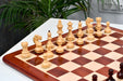 Bud rosewood chess pieces with a 99mm king and felted bases