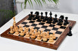 Knight carving detail on the Wild Stallion chess pieces in ebony and boxwood