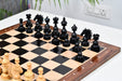 Wild Stallion wooden chess pieces, 112mm king, Ebony finish