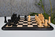 Knight carving detail on the Championship Staunton chess set in ebonised and natural boxwood
