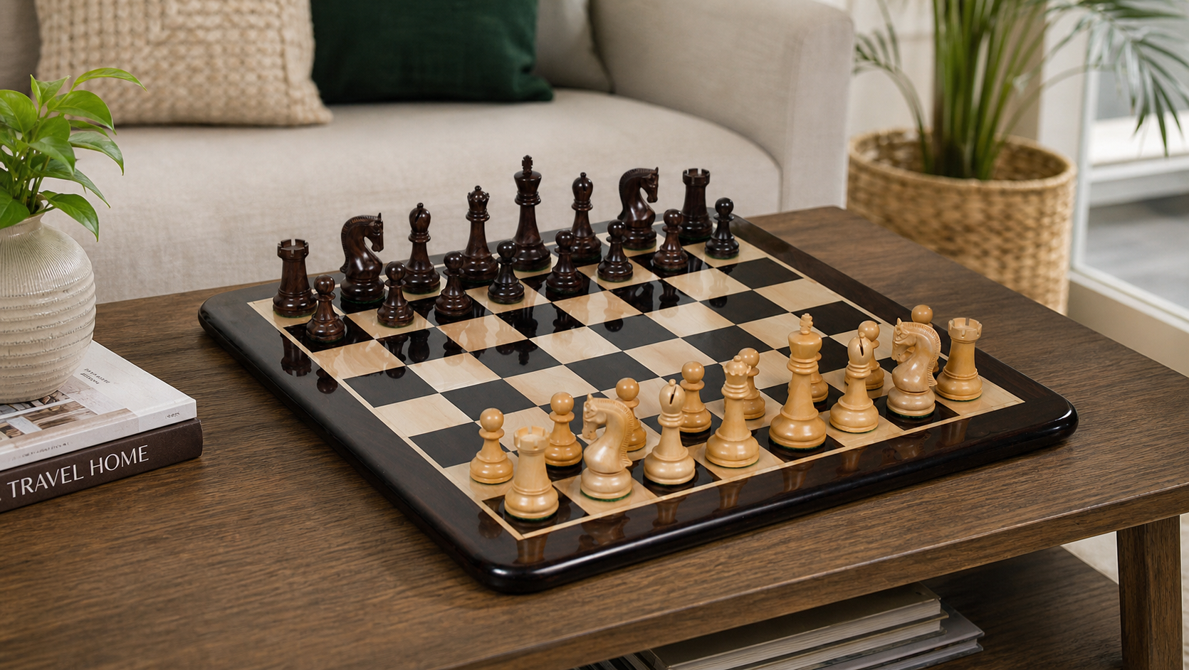 Knight carving detail on the Leningrad Club Sized chess pieces in rosewood and boxwood