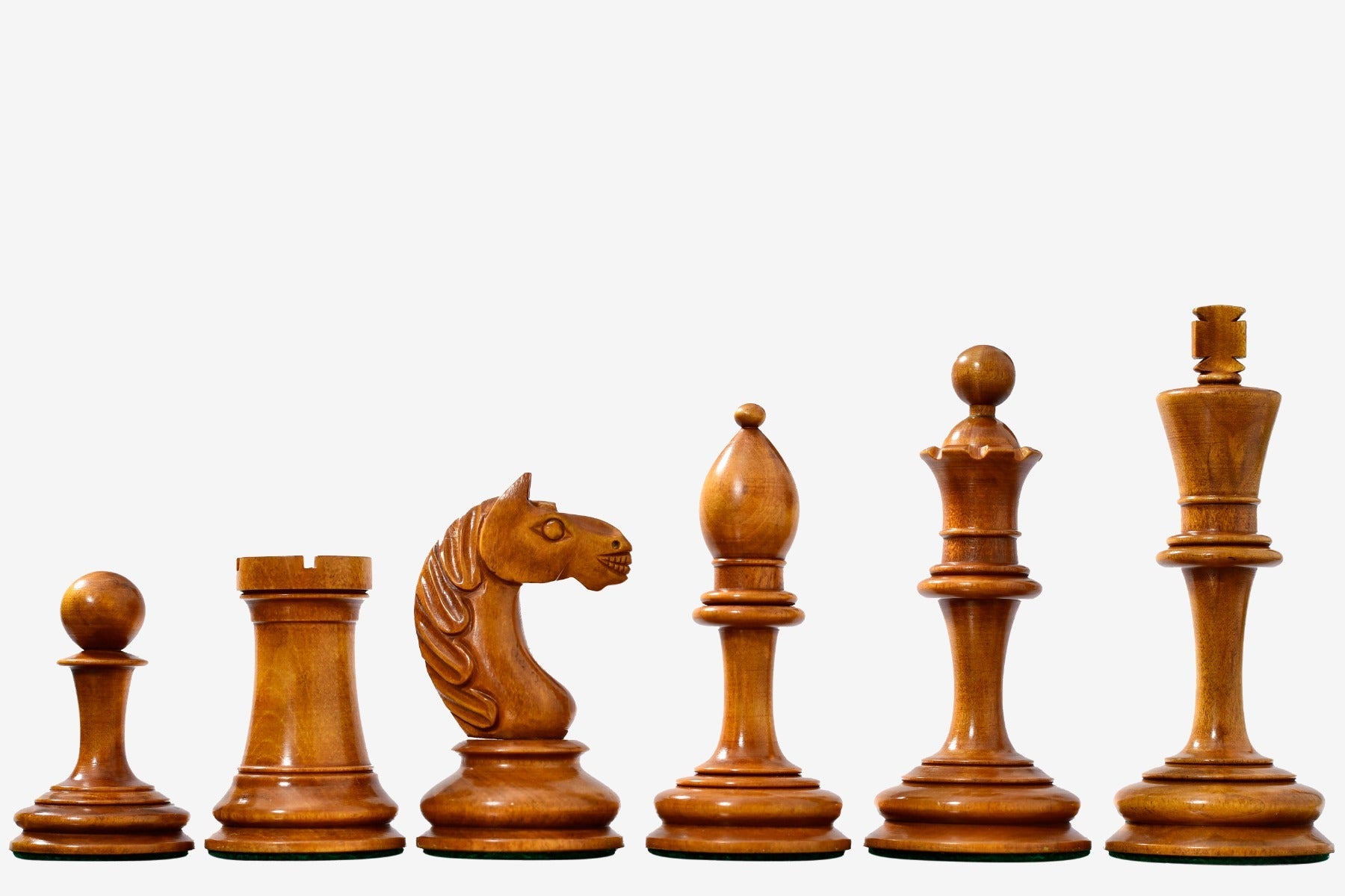 1933 Antonio Fabiano Botvinnik Staunton chess pieces, ebony and antique boxwood, hand carved in India