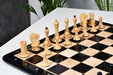 Minimalist Soviet Style wooden chess pieces, 93mm king, Ebonised finish