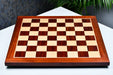Bud rosewood and maple 23 inch chess board at an angle