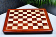 Blood red bud rosewood chess board, close detail of the grain