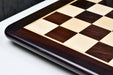 Dark brown Indian rosewood and maple 21 inch chess board