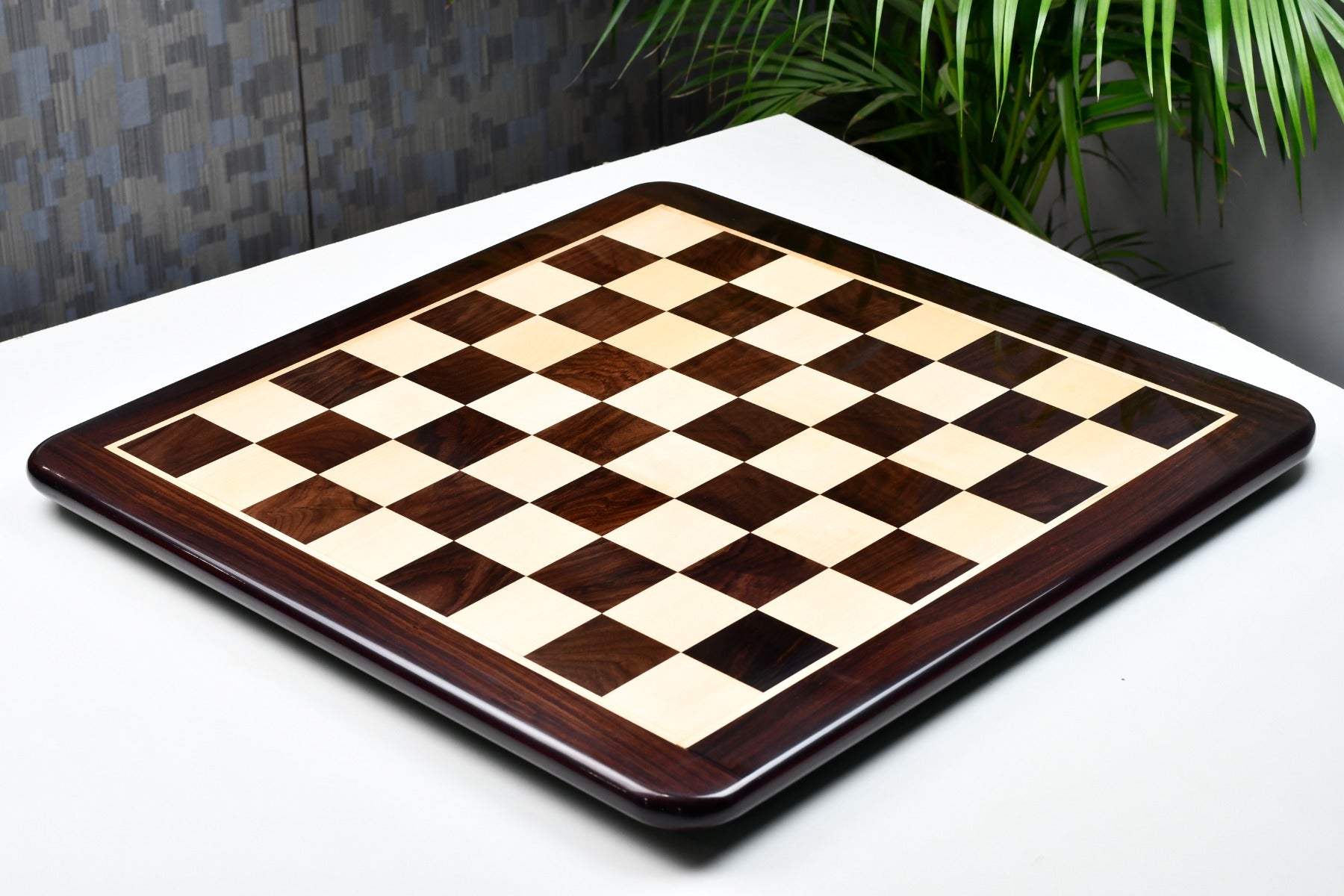 Indian rosewood and maple 23 inch chess board